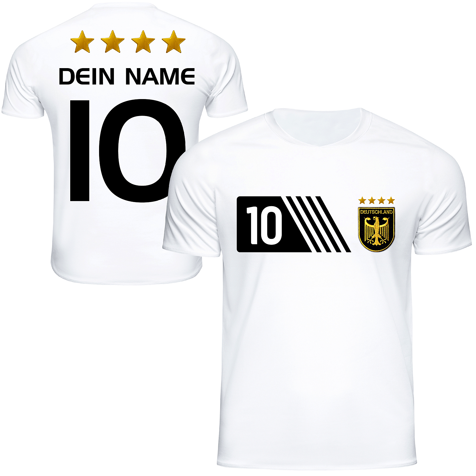 Kinder T-Shirt Fussballshirt Germany Deutschland mit Ihrem Wunschnamen bedruckt, 
